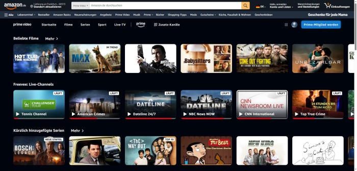 Amazon Freevee Website