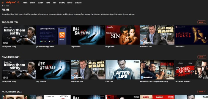 Dailyme TV Website