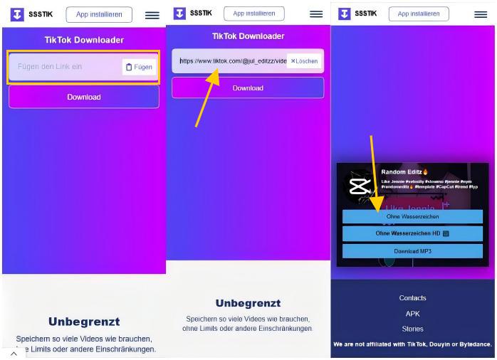 TikTok-Video auf iPhone speichern