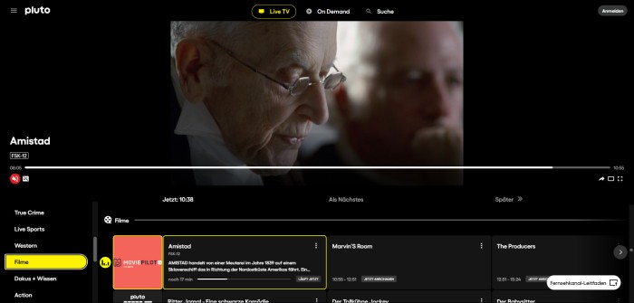 Pluto TV Website