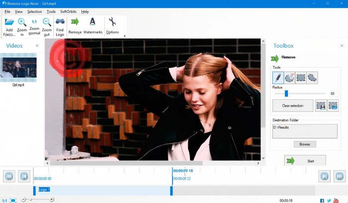 Wasserzeichen mit Remove Logo Now entfern