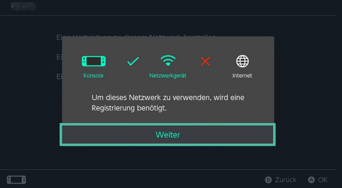 Eine Verbindung zu diesem Netzwerk auf Switch herstellen.